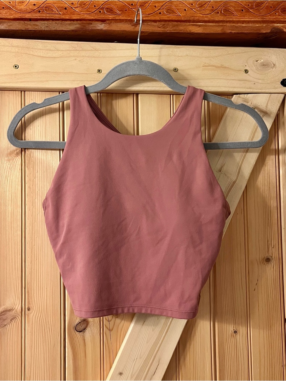LIKE NEW✨ Women’s Mauve High-Neck Crop Tank Top / Sports Bra